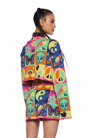 Acid Trippin Knit Cardigan