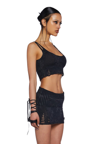 Switch Distressed Sweater Tank Top
