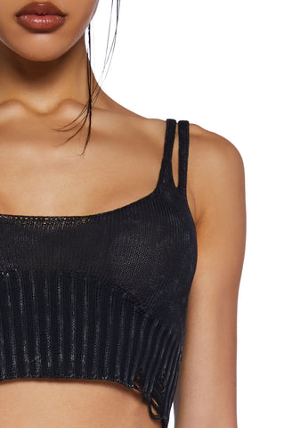 Switch Distressed Sweater Tank Top