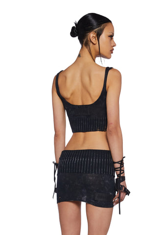 Switch Distressed Sweater Tank Top