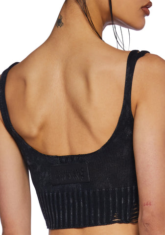 Switch Distressed Sweater Tank Top