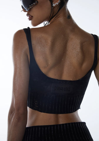 Switch Distressed Sweater Tank Top