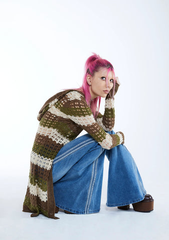 Striped Stunner Crochet Cardigan