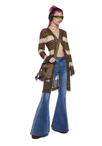 Striped Stunner Crochet Cardigan