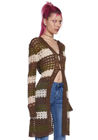 Striped Stunner Crochet Cardigan