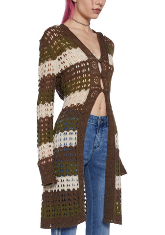 Striped Stunner Crochet Cardigan