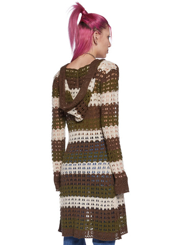 Striped Stunner Crochet Cardigan