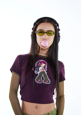 Ultimate Beats Long Sleeve Crop Top