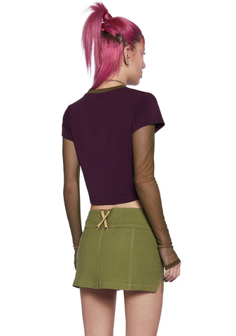 Ultimate Beats Long Sleeve Crop Top