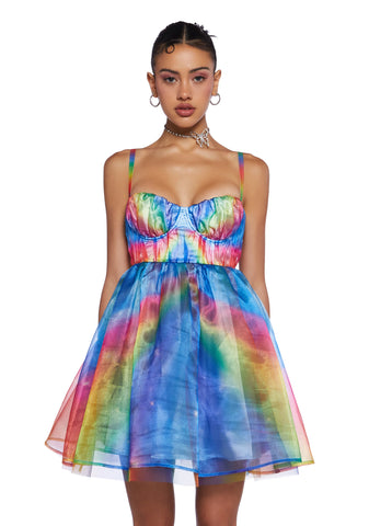 Serenity Rainbow Mini Dress