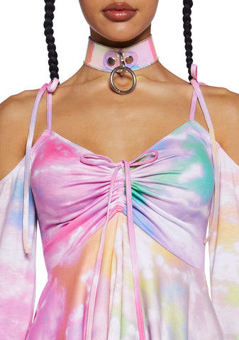 F Is For Fairies™  Handkerchief Dress - Tie Dye Rainbow