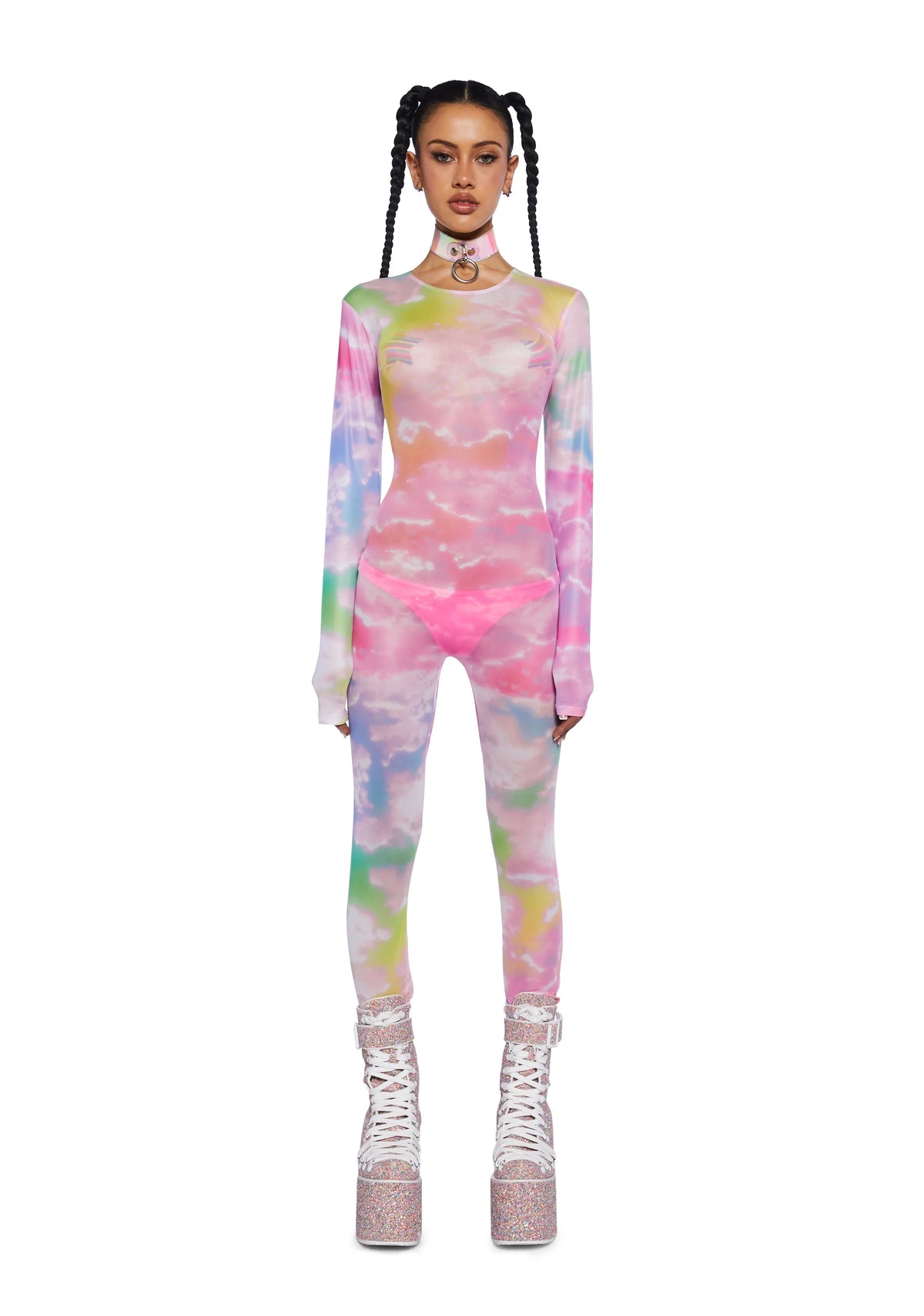 Rainbow Dreams Mesh Catsuit