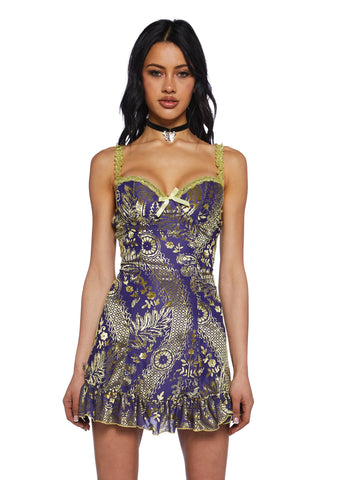 I’m Baby Mini Slip Dress - Purple