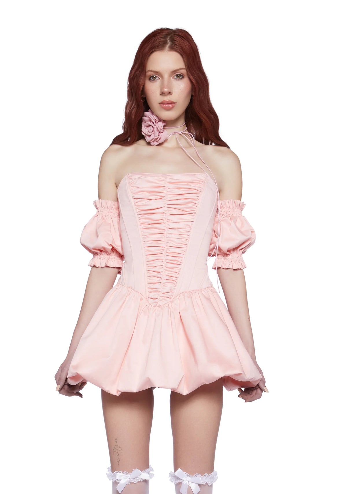 Blushing Petals Mini Dress