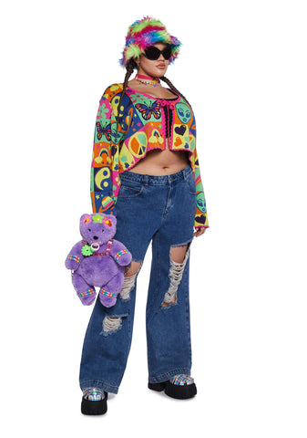 Plus Acid Trippin Knit Cardigan