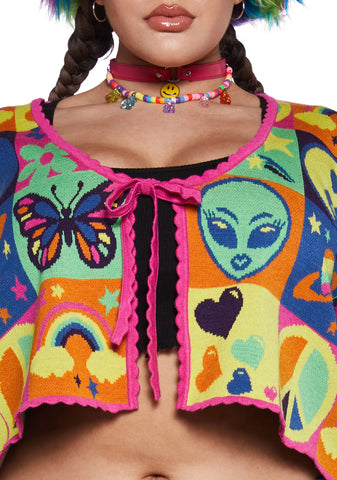 Plus Acid Trippin Knit Cardigan