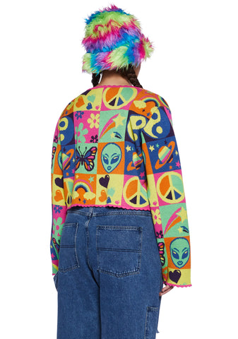 Plus Acid Trippin Knit Cardigan