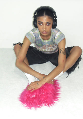 Case Of The Grumpies Fuzzy Slides - Pink