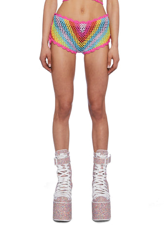 Shoot Your Stars Crochet Shorts