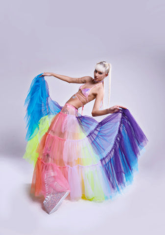 Technicolor Princess Maxi Skirt