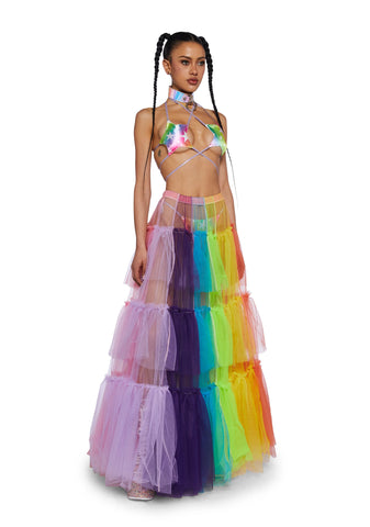 Technicolor Princess Maxi Skirt
