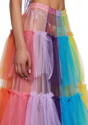 Technicolor Princess Maxi Skirt