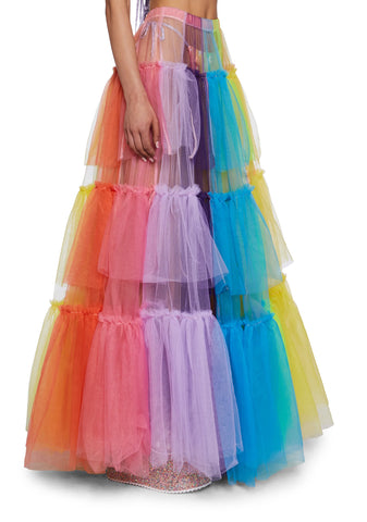Technicolor Princess Maxi Skirt