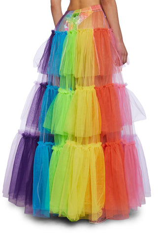 Technicolor Princess Maxi Skirt