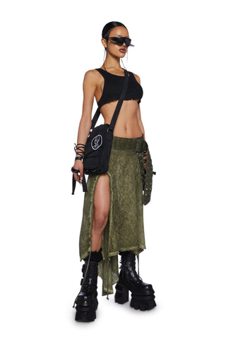 Switch Asymmetrical Midi Skirt