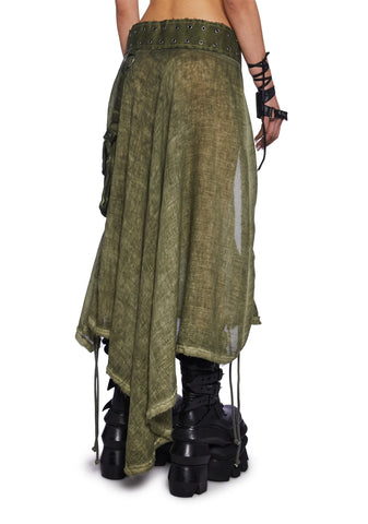 Switch Asymmetrical Midi Skirt