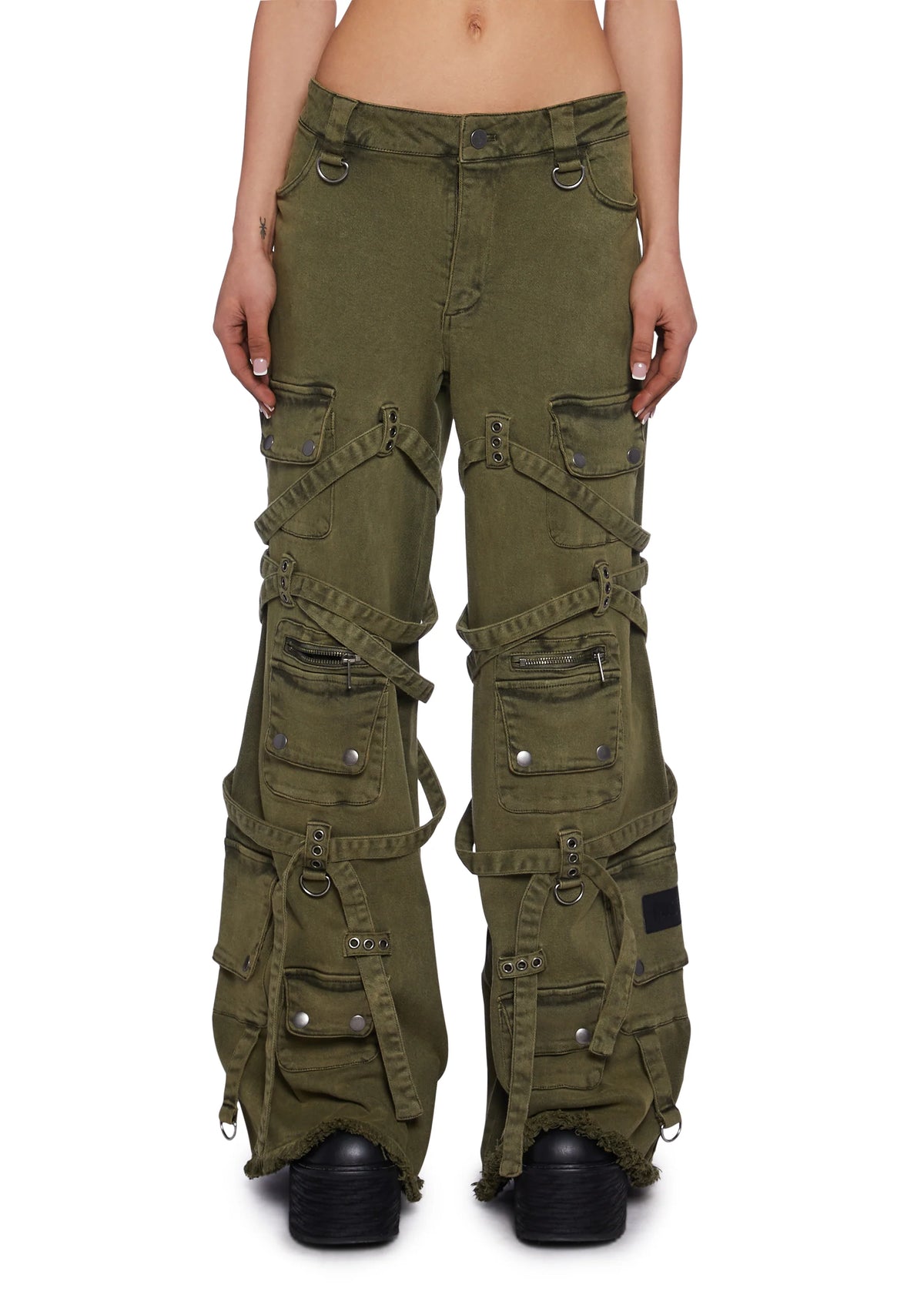 Switch Strappy Cargo Pants - Green