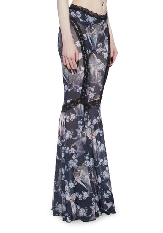 Afflicted Angel Mesh Flare Pants