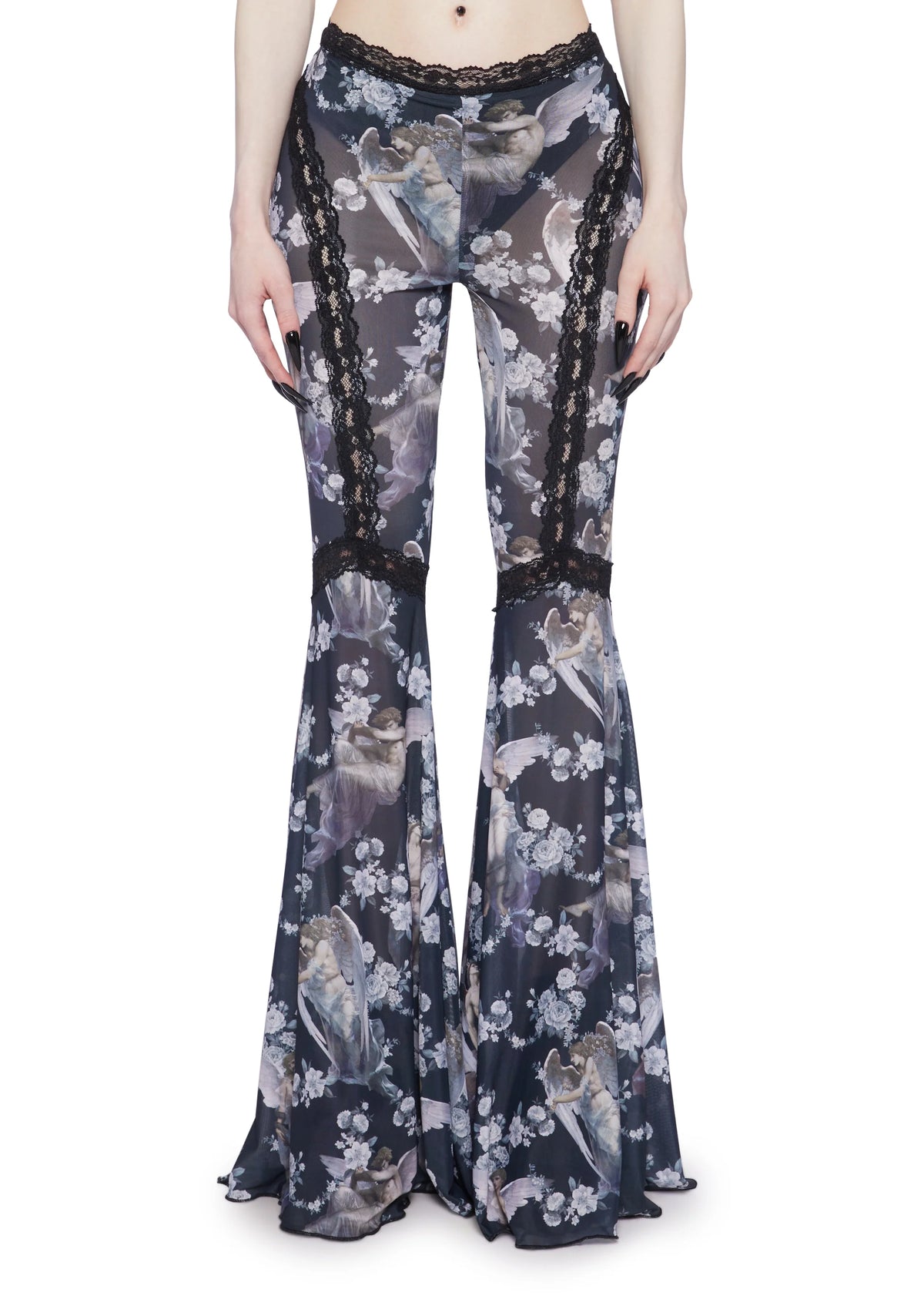 Afflicted Angel Mesh Flare Pants