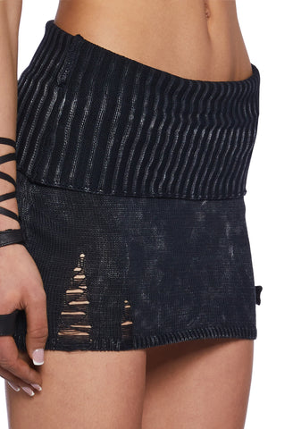 Switch Distressed Sweater Skirt