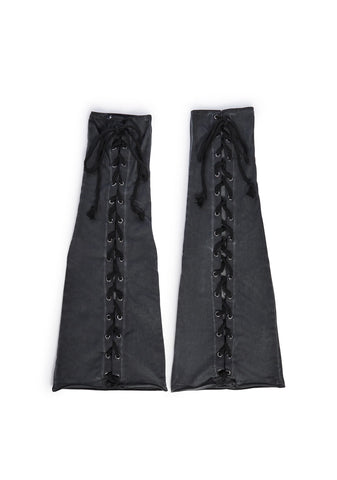 Washed Lace-Up Stockings