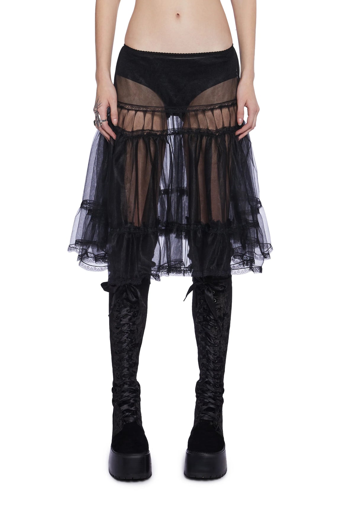 Shadow Kiss Midi Skirt