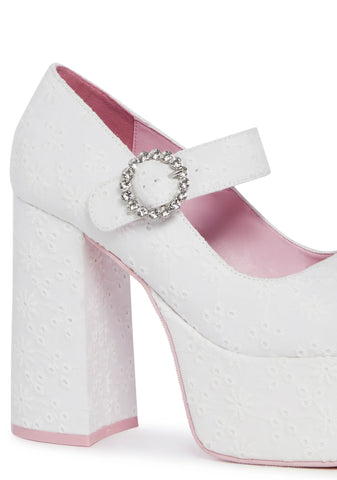 What Is Love Platform Mary Janes - Eyelet