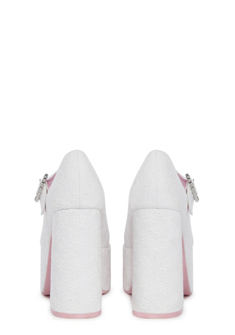 What Is Love Platform Mary Janes - Eyelet