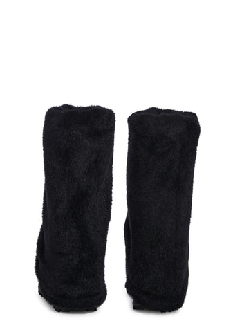 Snuggle Wonderland Platform Boots - Black