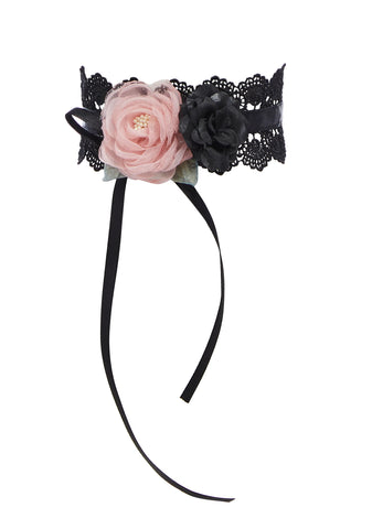 Decay Rose Lace Choker