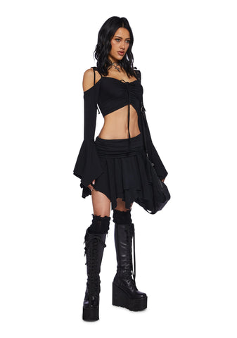 F Is For Fairies™  Crop Top - Black