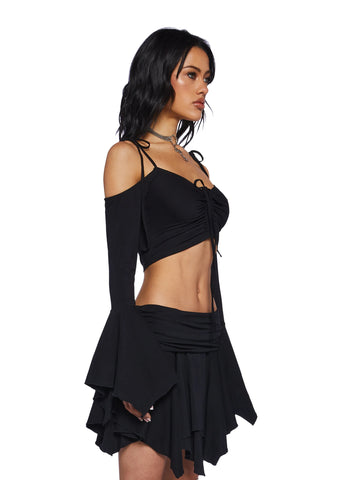 F Is For Fairies™  Crop Top - Black