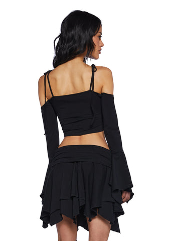 F Is For Fairies™  Crop Top - Black