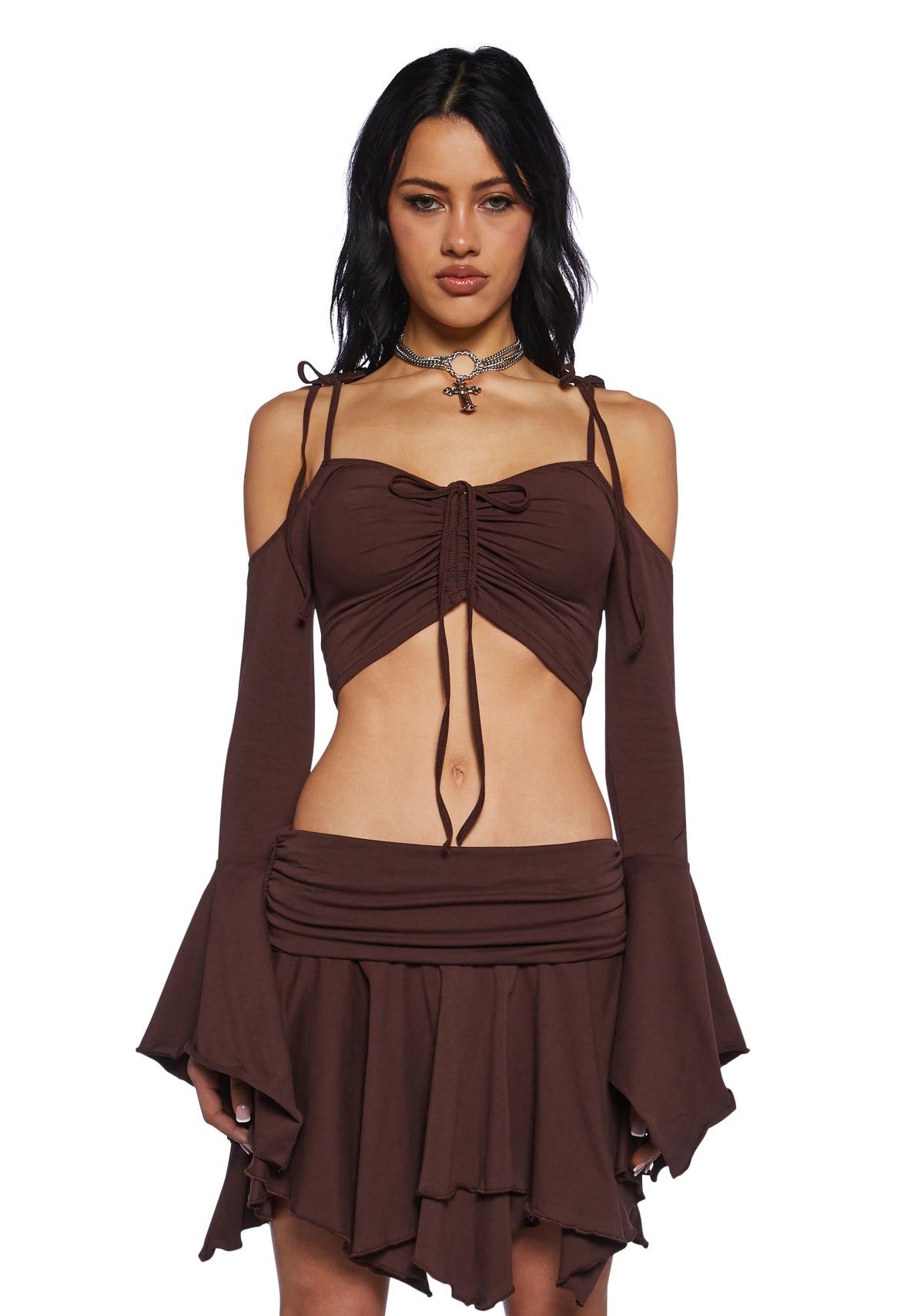 F Is For Fairies™  Crop Top - Brown