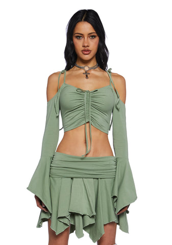 F Is For Fairies™  Crop Top - Sage