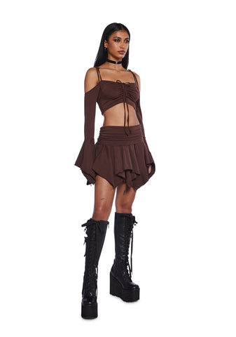 F Is For Fairies™  Mini Skirt - Brown