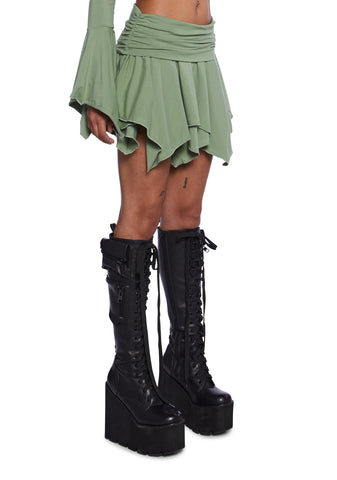 F Is For Fairies™  Mini Skirt - Sage