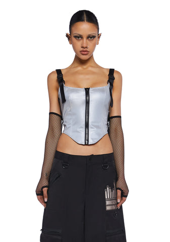 Hologram Party Corset Top