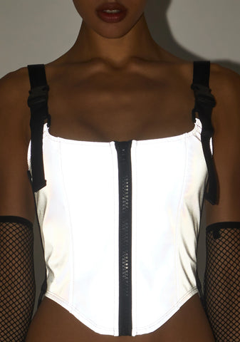 Hologram Party Corset Top