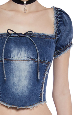 Greta Denim Top